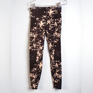 Tory Burch Sport Dark Blue Black Cream Womans Small Logo Leggings